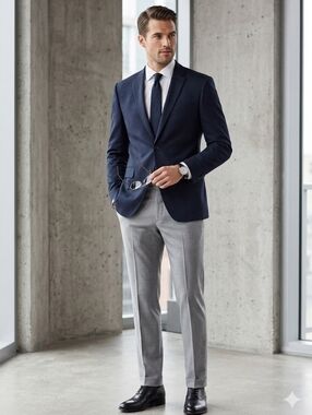 THEORY BLAZER & VAN HEUSEN DRESS PANTS SIZE 36 MODERN CLASSIC OUTFIT